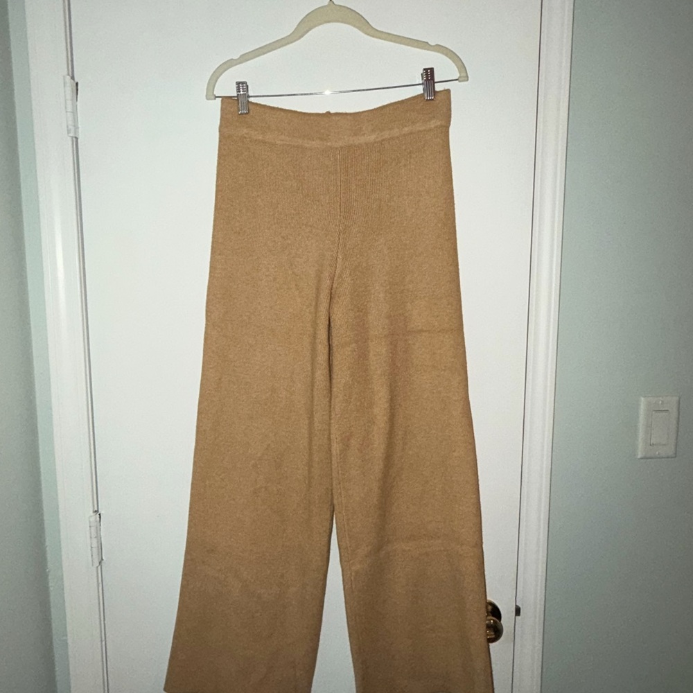 English Factory Camel Wide-Leg Pants - Picture 5 of 13